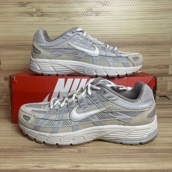 Nike Shoes - Women's Nike P-6000 Walking Running Shoes - Photon Dust Light Khaki HV4312-025
